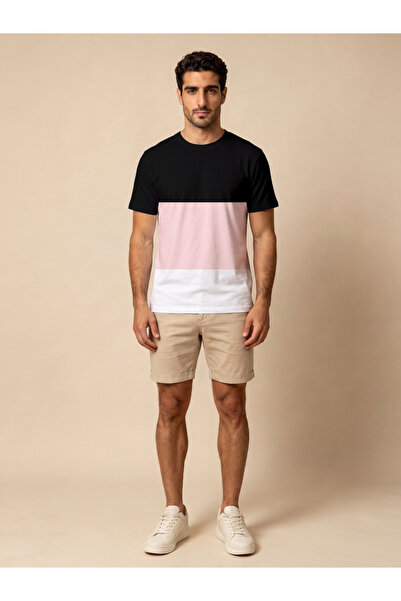 Take Two By Styli Men Color Block Round Neck T-Shirt