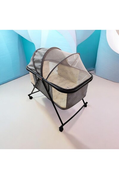 Generic Brand Honey Beeb Baby Crib and Cartoon Patterned Mattress with Mosqui...