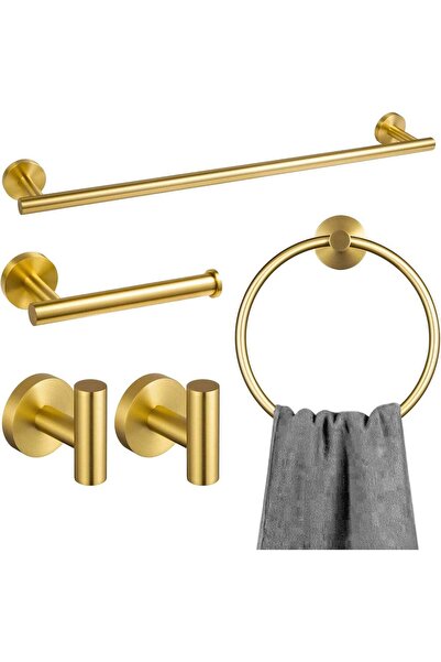 Arabest 5-Piece Brushed Gold Bathroom Hardware Set,SUS 304 Stainless Steel,In...
