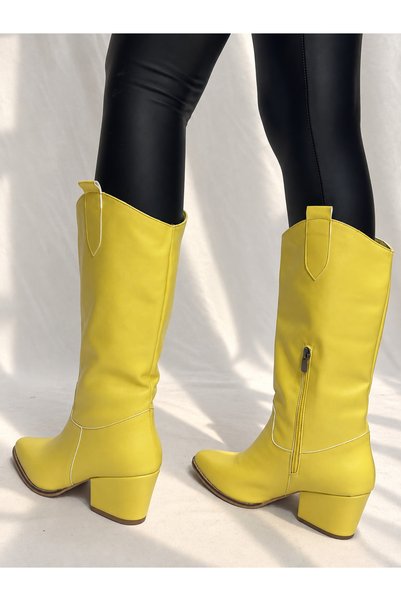 irmona Limona Sari Imported Leather 6 cm Heel Women's Boots