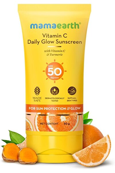 Mamaearth Vitamin C Daily Glow All Skin Type Sunscreen Spf 50g