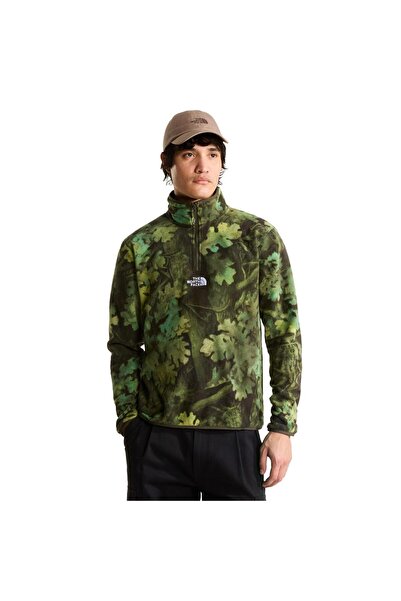 THE NORTH FACE F0A8Jk8Ss11-R m Novelty Logo Glacier 1-4 Zip - Print Men's Jac...