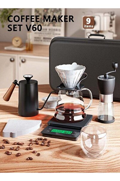 Arabest V60 Pour Over Coffee Set,10-Piece Drip Coffee Maker Set,Hand Brewing ...