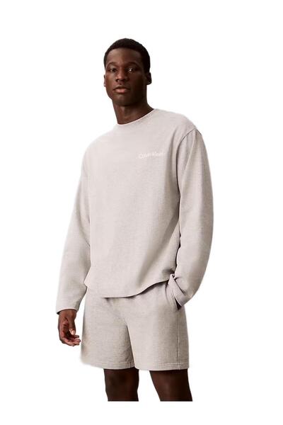 Calvin Klein LV00NM2928 L/S CREW NECK P7A B10 Gri Melanj