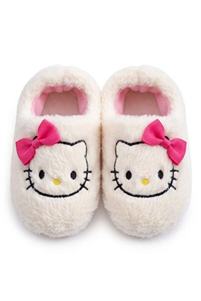 AlbiShoes Yumuşak Tüylü Kaydırmaz Sessiz Taban Peluş Ev İçi Panduf Kreş Desenli Çocuk Sıcak Panduf