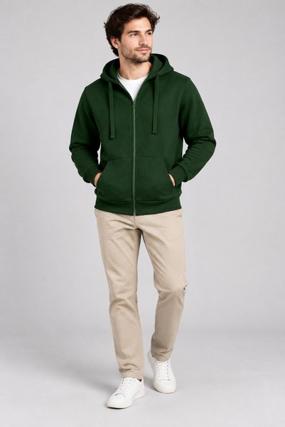New Performance Unc0240 Hooded Zippered Sweatshirt Cotton Shardooned Silk Apr...