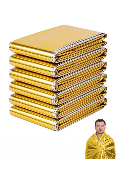 Generic Brand Pătură de supraviețuire, set de 6 bucăți, 210x160cm, Reutilizab...