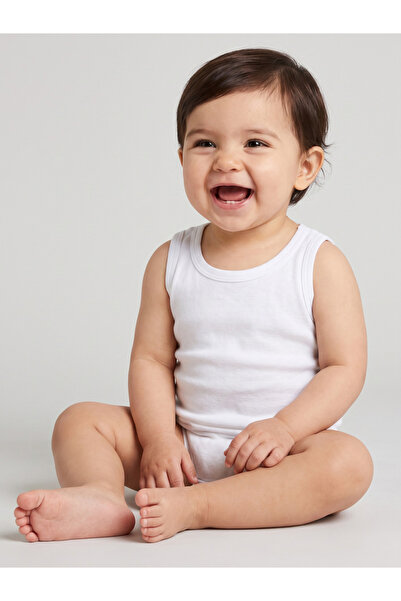 Styli Pack of 5 - Baby Boy Off white Solid Vests