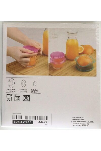 Store OVERMATT Silikon Gıda Kapakları, 3'lü Set, Çok Renkli