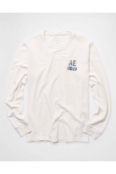 AMERICAN EAGLE AE Icon Long Sleeve Thermal T-Shirt