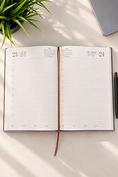 Lizy 2027 Velvet Textured Hard Cover Daily Agenda |   17X24 cm |   168 Sheets