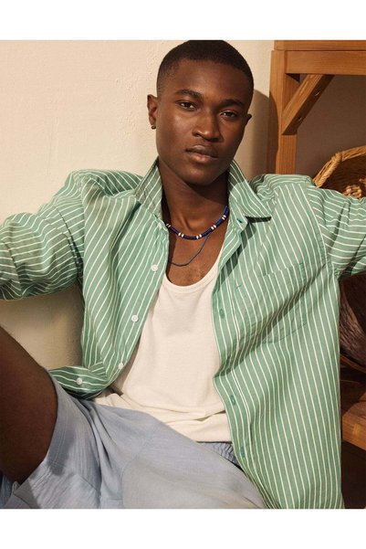 AMERICAN EAGLE AE Relaxed Fit Oxford Button-Up Shirt