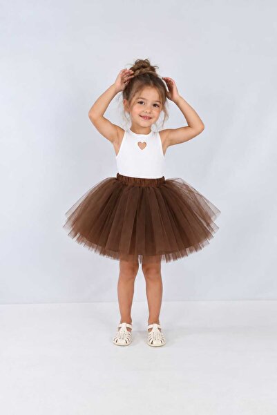SUNEH Girl's Lined Elastic Waist Fluffy Tutu Skirt
