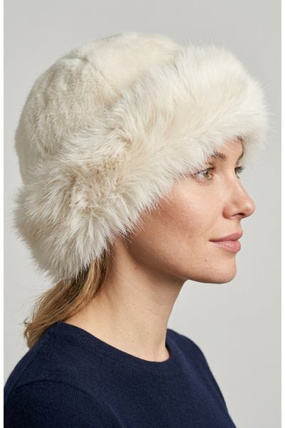emybox Plush Siberian Ushanka Winter Women's Hat - Gray Faux Fur Cold-Proof Wind-Cutting Luxury Furry Ushanka