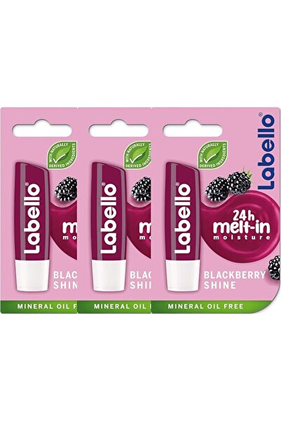 LABELLO Lip Balm, Moisturising Lip Care, Blackberry Shine, 14.4 Grams
