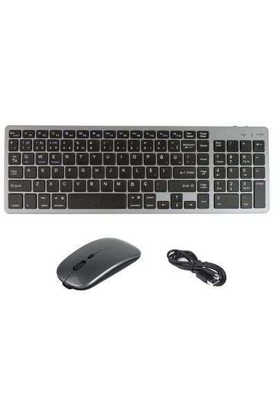 Apera K835 Çift Modlu Kablosuz Klavye – 2.4 GHz + Bluetooth 3.0/5.0, Şarj Edi...