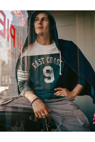 AMERICAN EAGLE هودي AE Laidback Luxe بسحاب كامل