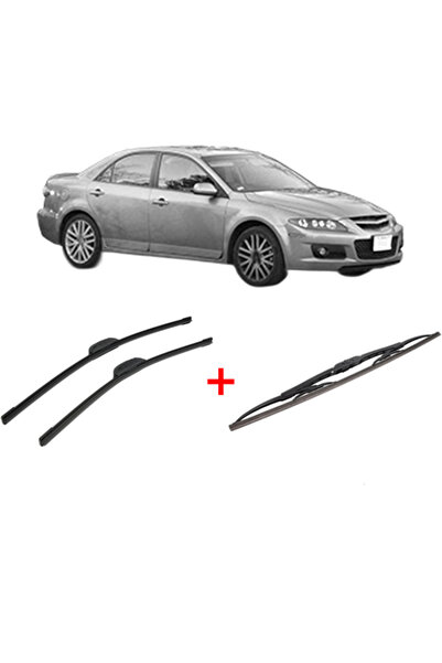 Bosch Σετ 3 υαλοκαθαριστήρων MAZDA 6 Hatchback (GG) 2002 - 2007, για μπροστιν...