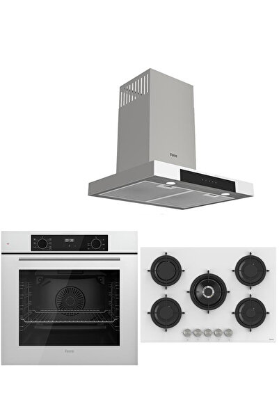 Ferre 3'LÜ ANKASTRE SET FIRIN,4+1 WOK GÖZLÜ OCAK,DAVLUMBAZ ( QBL.63CB-RS.036-...