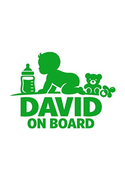 OEM Autocolant auto  "david la bord ", 10cm, Verde