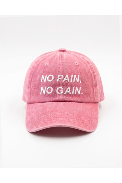 Tresore No Pain No Gain Embroidered Printed Washable Cotton Hat Cap / "No Pai...
