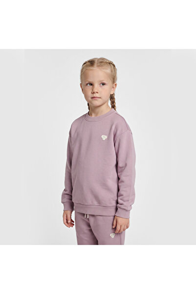 hummel سويت شيرت وردي فضفاض للأطفال