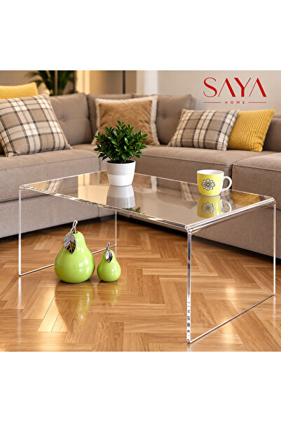 Genel Markalar SAYA HOME 74 × 50 × 31 CM 8 MM ŞEFFAF PLEKSİ ORTA SEHPA