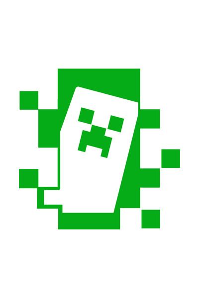 OEM Autocolant auto "Minecraft Creeper", 10cm, Verde