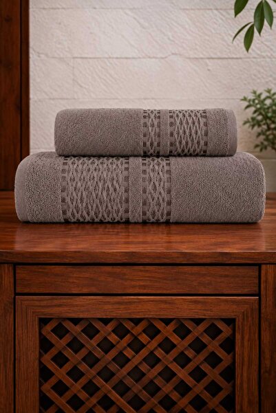 Mela Home Knitted 2-Piece Bath Towel Set - Hand and Face Towels - Dowry - Gif...