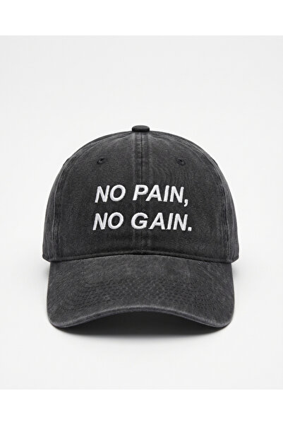 Tresore No Pain No Gain Embroidered Printed Washable Cotton Hat Cap / "No Pai...