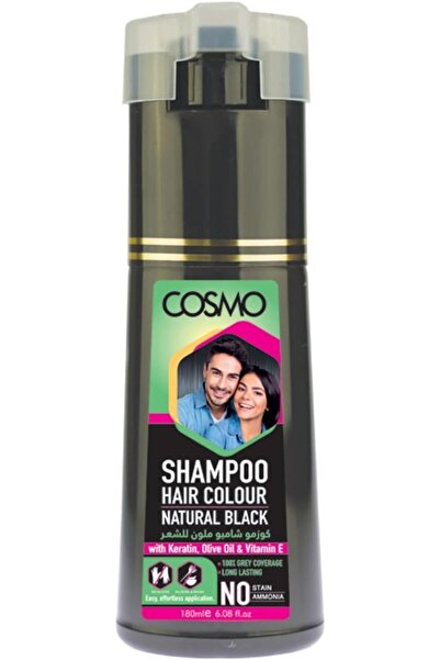 CD Cosmo Designs شامبو تلوين الشعر باللون الأسود الطبيعي مع الكيراتين وزيت ال...