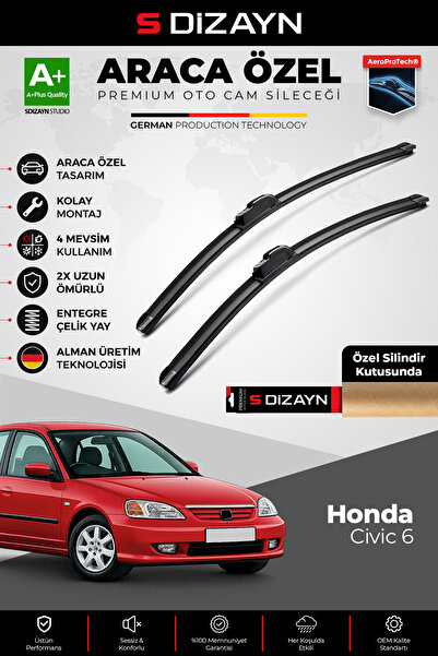 S Dizayn S-Dizayn Honda Civic 6 Ön Cam Silecek Seti 1995-2001 Premium Araca Ö...