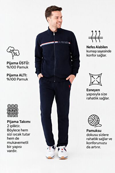 U.S. Polo Assn. U.S. Polo Assn. 18481 Men's Tracksuit Set Navy Blue