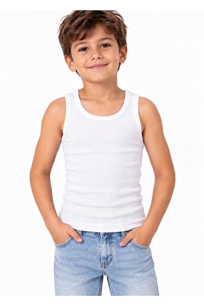 gamaro Unisex Children's Undershirt Combed Cotton Camisole Fitted Pattern Rib...