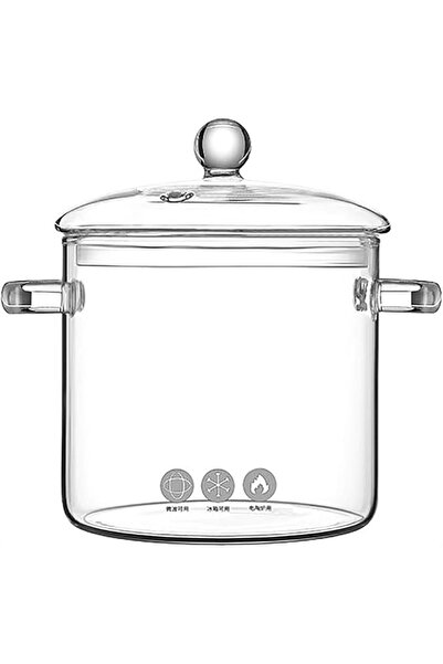 GENERAL Glass Cooking Pot,Clear Glass Cooking Pot Heat Resistant Stovetop Pot...