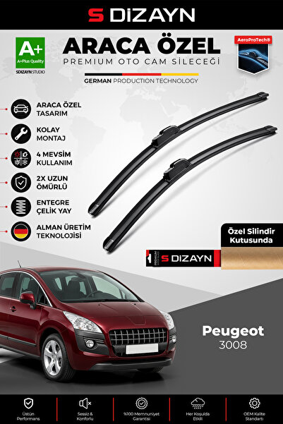 S Dizayn S-Dizayn Peugeot 3008 Ön Cam Silecek Seti 2009-2016 Premium Araca Öz...