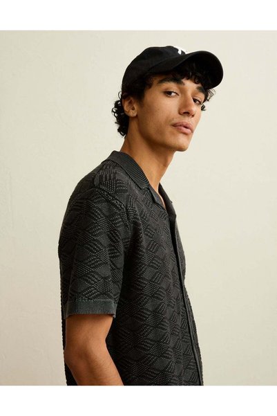 AMERICAN EAGLE AE Garment-Washed Sweater Polo