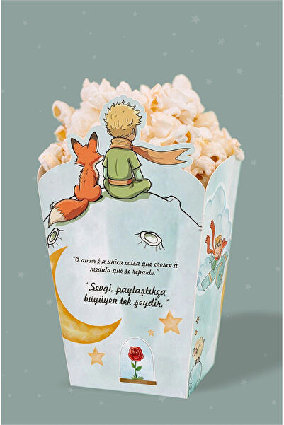 neşeli günlerim Küçük Prens Temalı Doğum Günü Seti * Popcorn (mısır) Kutusu *...