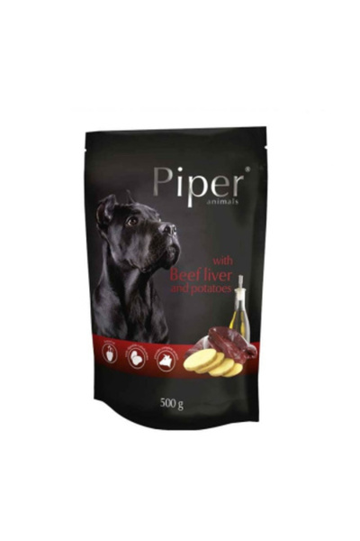 Piper Plic pentru câini cu ficat de vită și cartofi 10x500g/pachet
