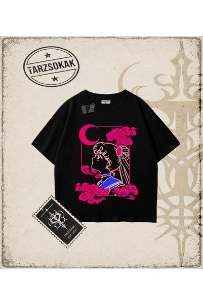 Tarzsokak Sailor Moon Anime Printed Oversize Unisex T-Shirt