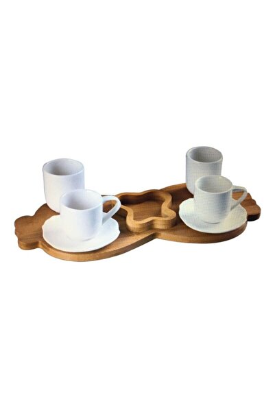 Şeker Portakalım Bamboo Porcelain Coffee Cup Set for 2 People
