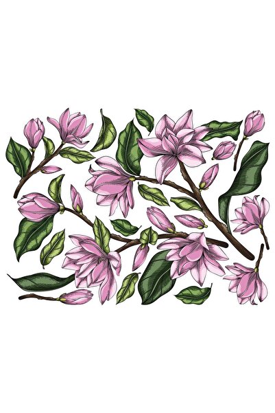 OEM Autocolant decorativ de perete, living / dormitor / hol, Magnolia XS, 50 ...