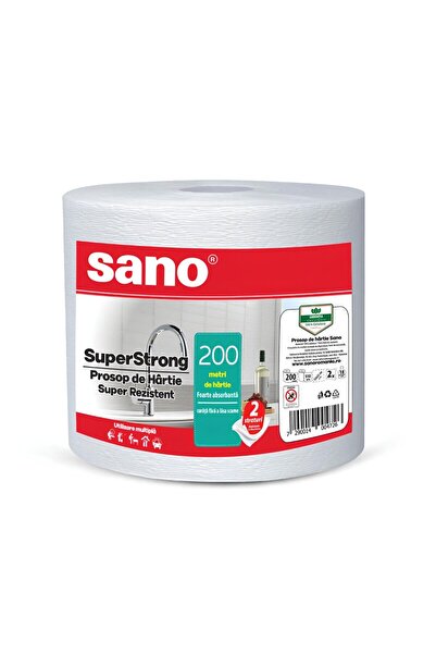OEM Prosop hartie Sano, alb, 2 straturi, L 200 m