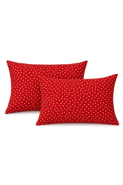 calinahome Heart Pillowcase (100% Cotton)