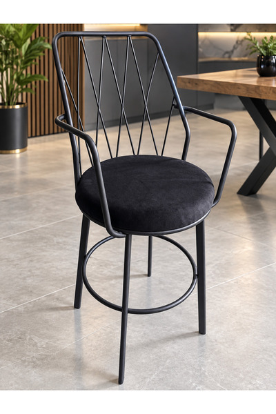 Buketim Mobilya Bar Tipi Kollu Yıldız Sandalye Cafe Restoran Proje