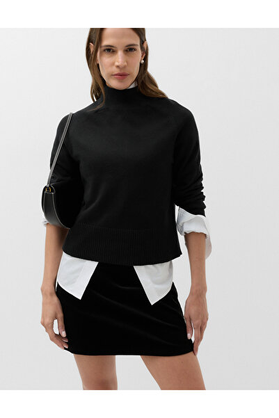 Marks & Spencer Dokulu Kadife Mini Etek
