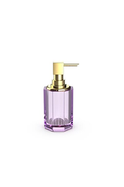 Decor Walther New Kristall Liquid Soap Dispenser, Countertop - Gold/Lilac