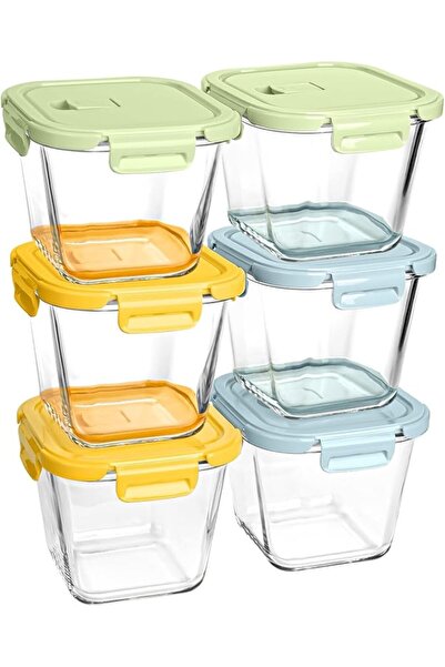Yelajoy 6pcs Glass Soup Containers with Lids 32 oz, Glass Storage Containers,...
