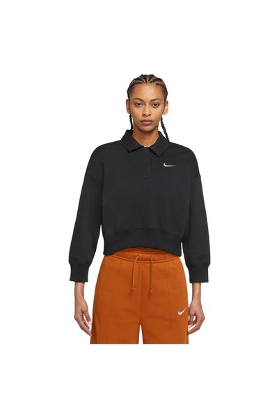 Nike Γυναικείο Αθλητικό Κοντό Φούτερ Πόλο XS