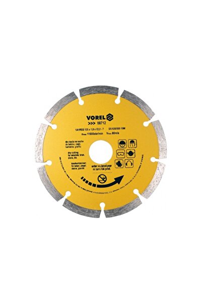 Vorel Disc diamantat segmentat, 125 x 22.2 x 1.8 mm